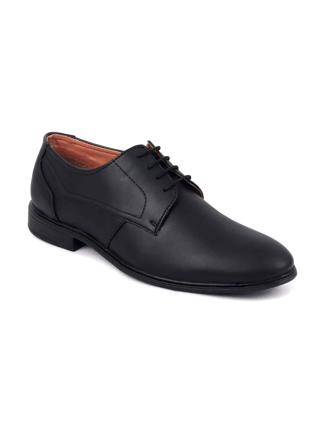 Men Black Formal Lace-Up Oxford Shoes