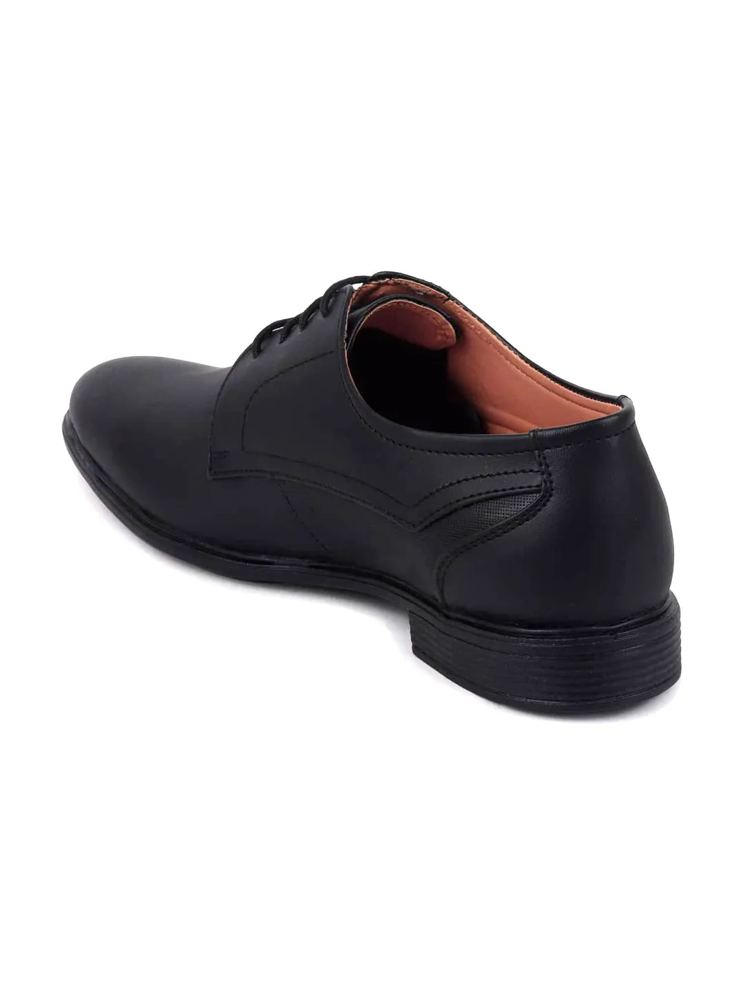 Men Black Formal Lace-Up Oxford Shoes