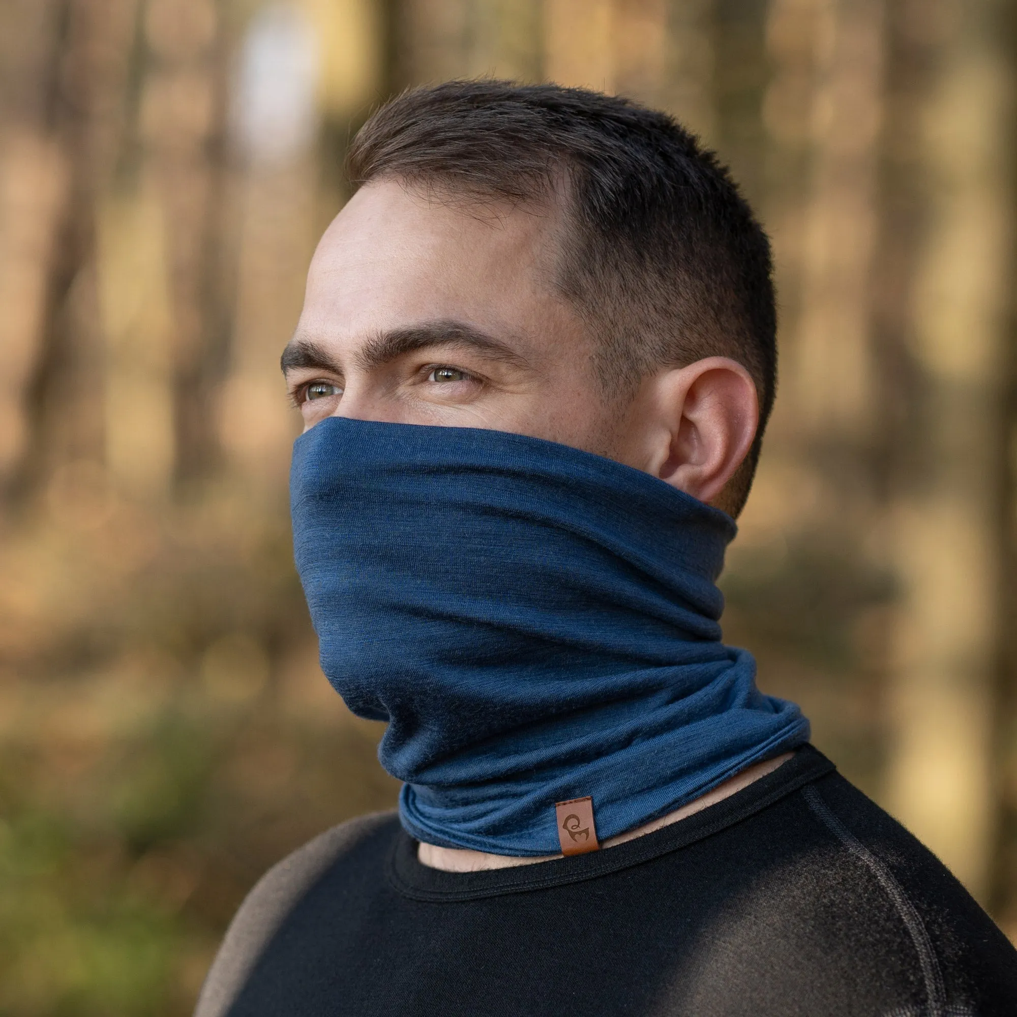 Men's Merino Neck Gaiter Denim