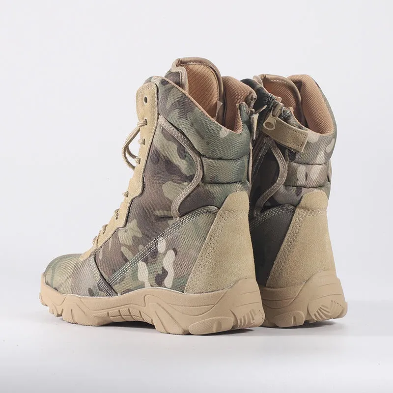 Men’s Military Tactical Ankle Boots Desert Combat Army Hiking Shoes | 001