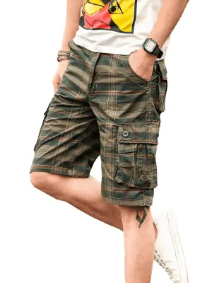 Men's Trendy Plaid Cargo Shorts