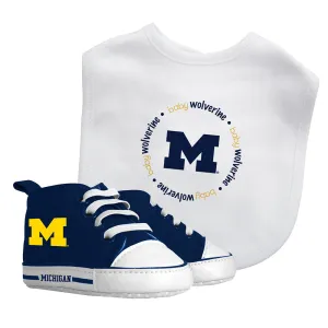 Michigan Baby Bib with Pre-Walking Shoes