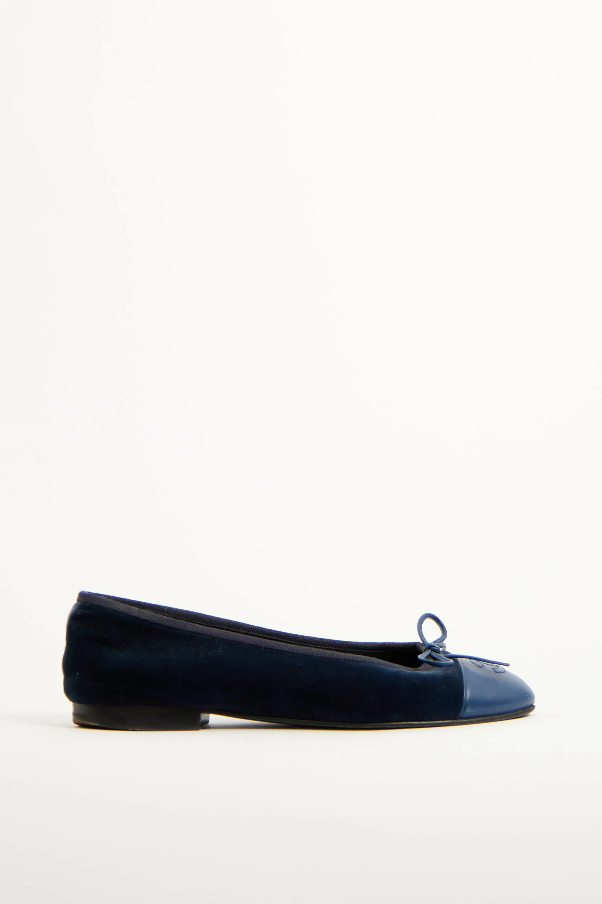 Navy Velvet CC Ballet Flat