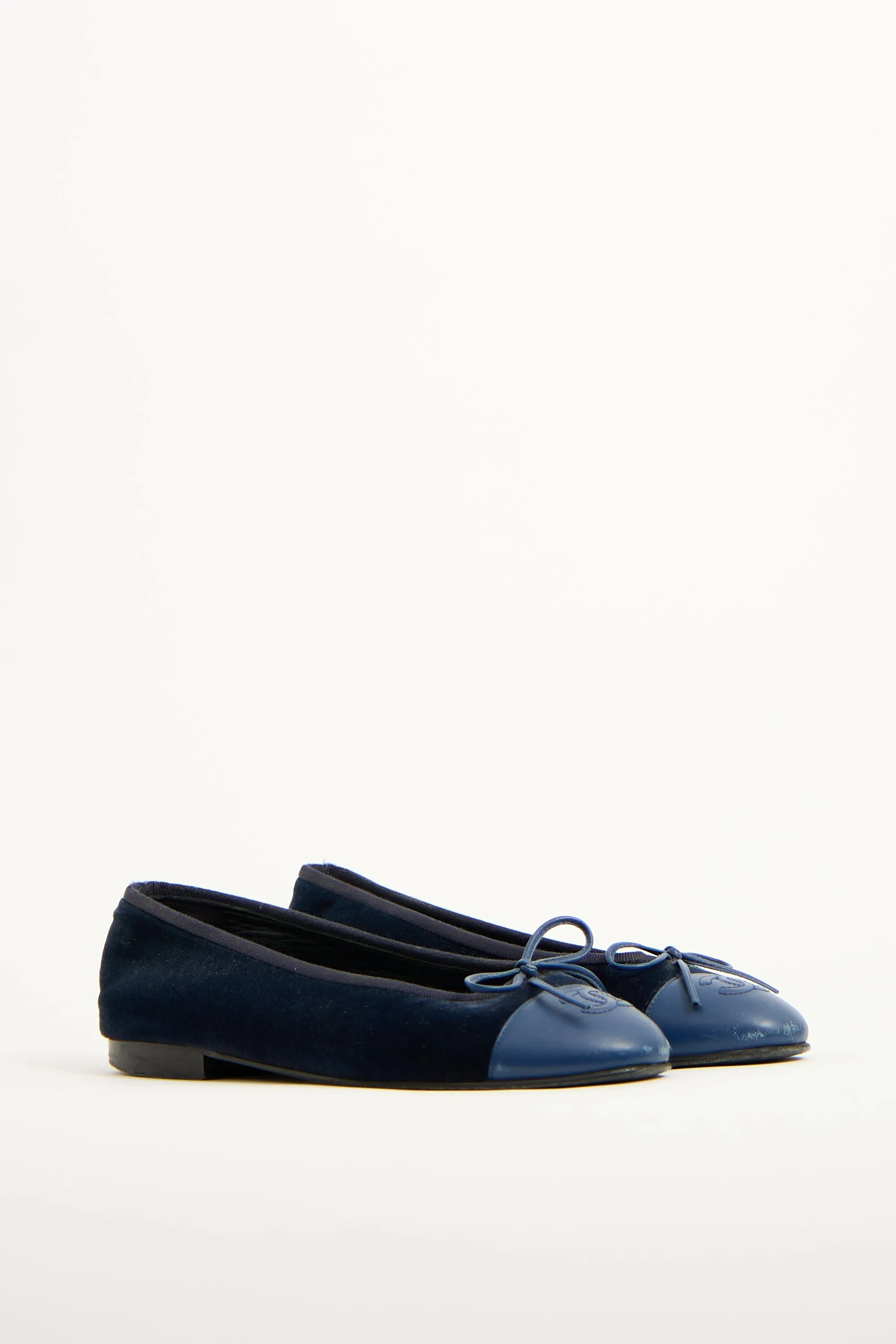 Navy Velvet CC Ballet Flat