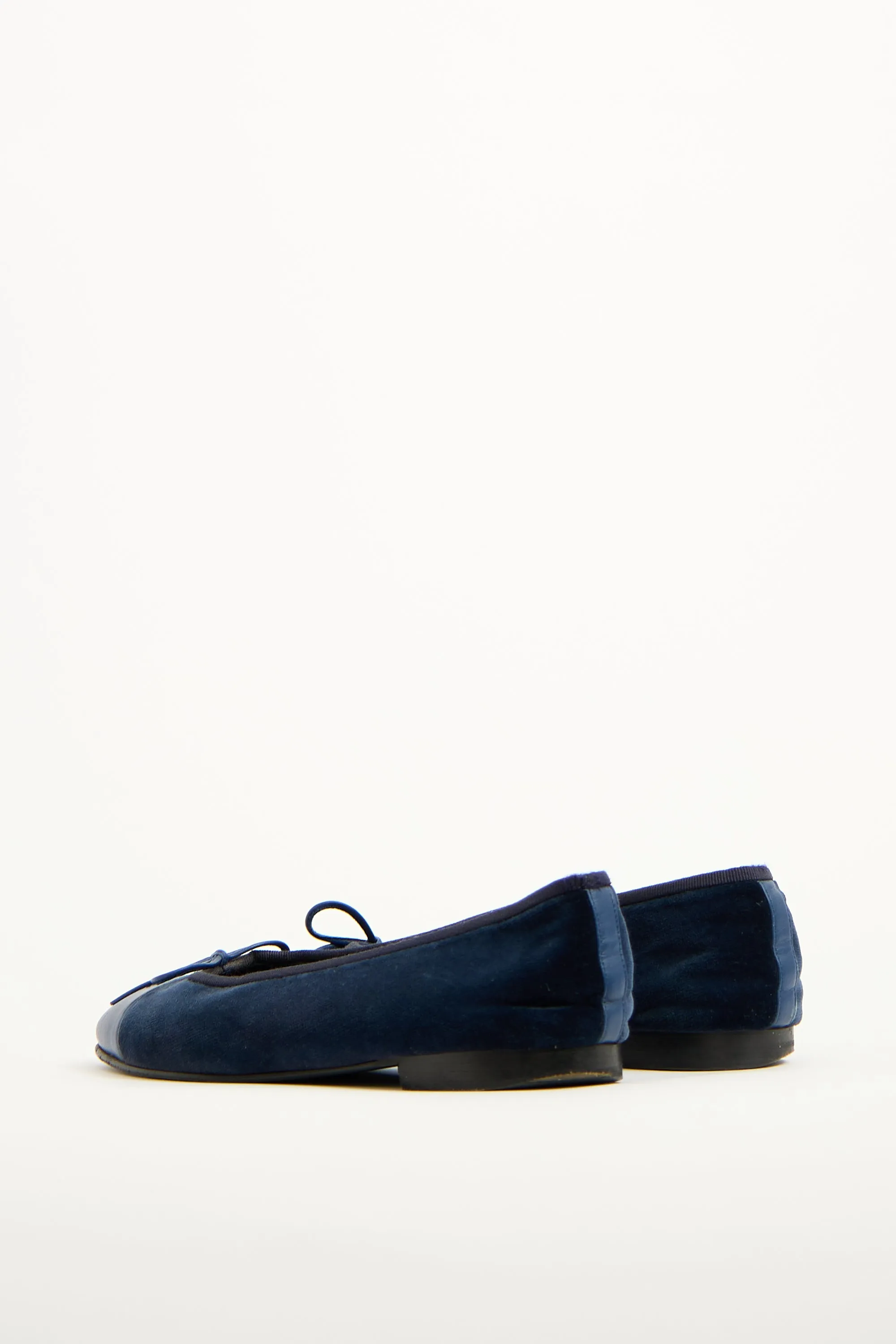 Navy Velvet CC Ballet Flat