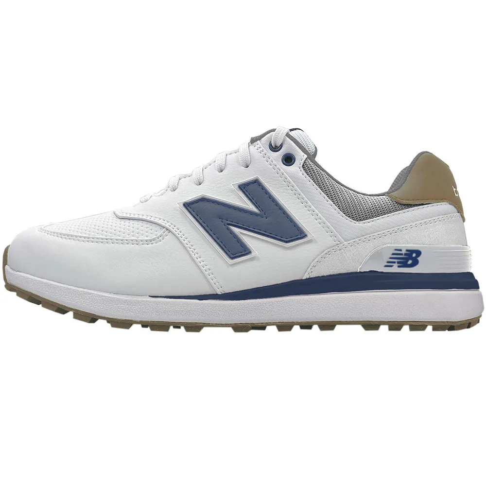 New Balance 574 Greens V2 Spikeless Waterproof Shoes - White/Navy