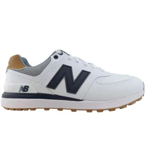 New Balance 574 Greens V2 Spikeless Waterproof Shoes - White/Navy