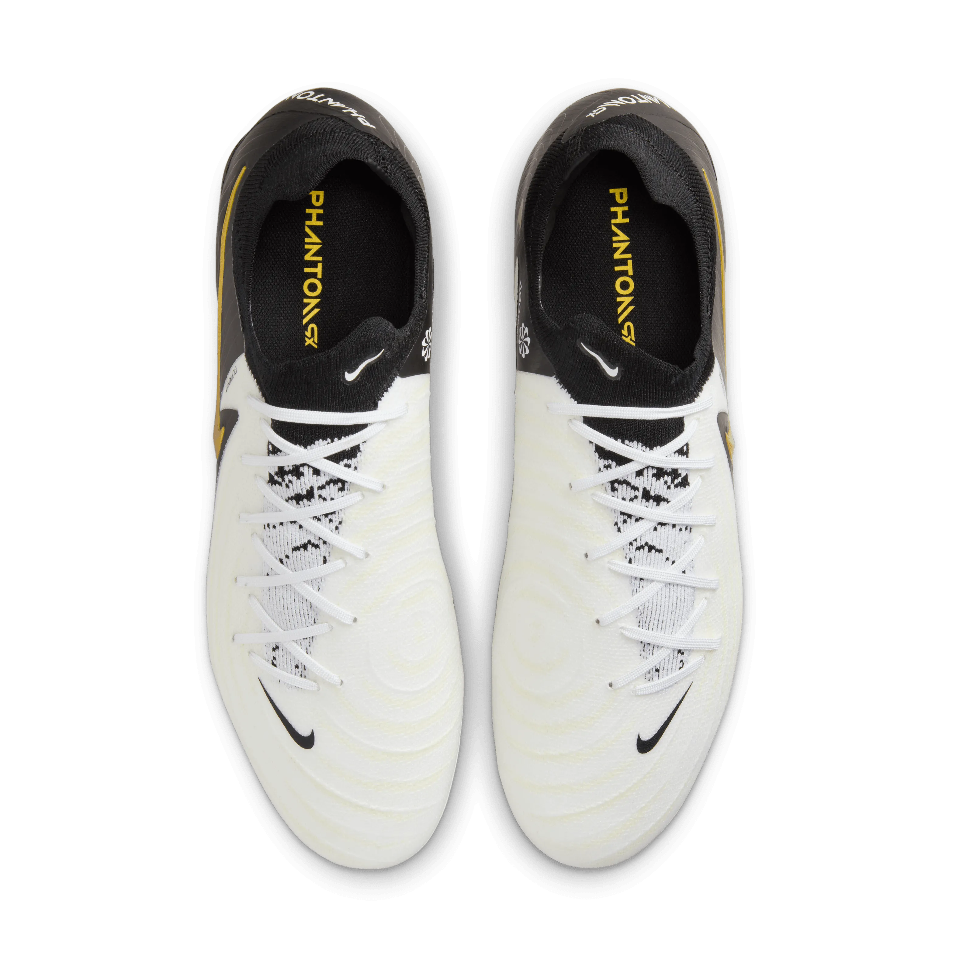 Nike Phantom GX 2 Pro FG-White/Black-Mtlc Gold Coin