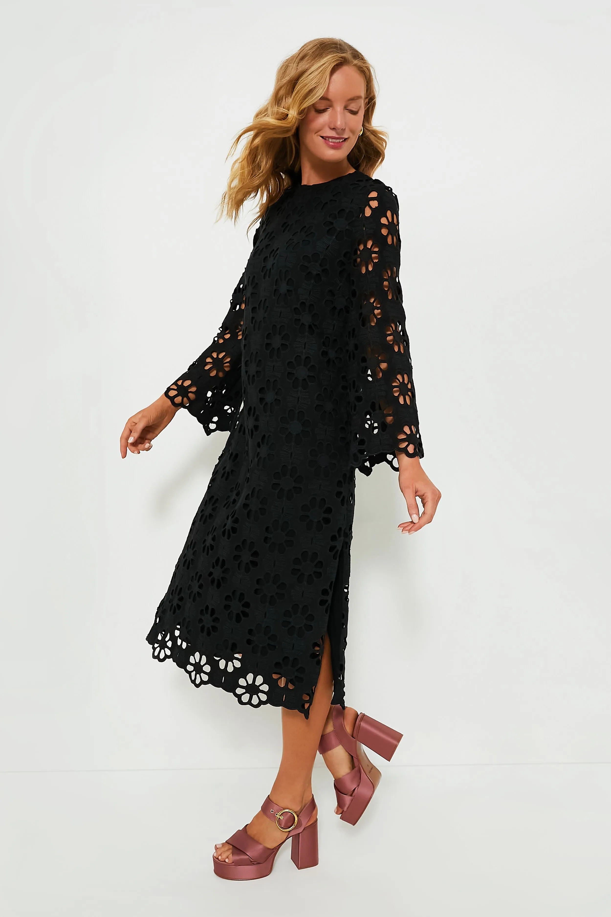 Noir Eyelet Hutton Dress