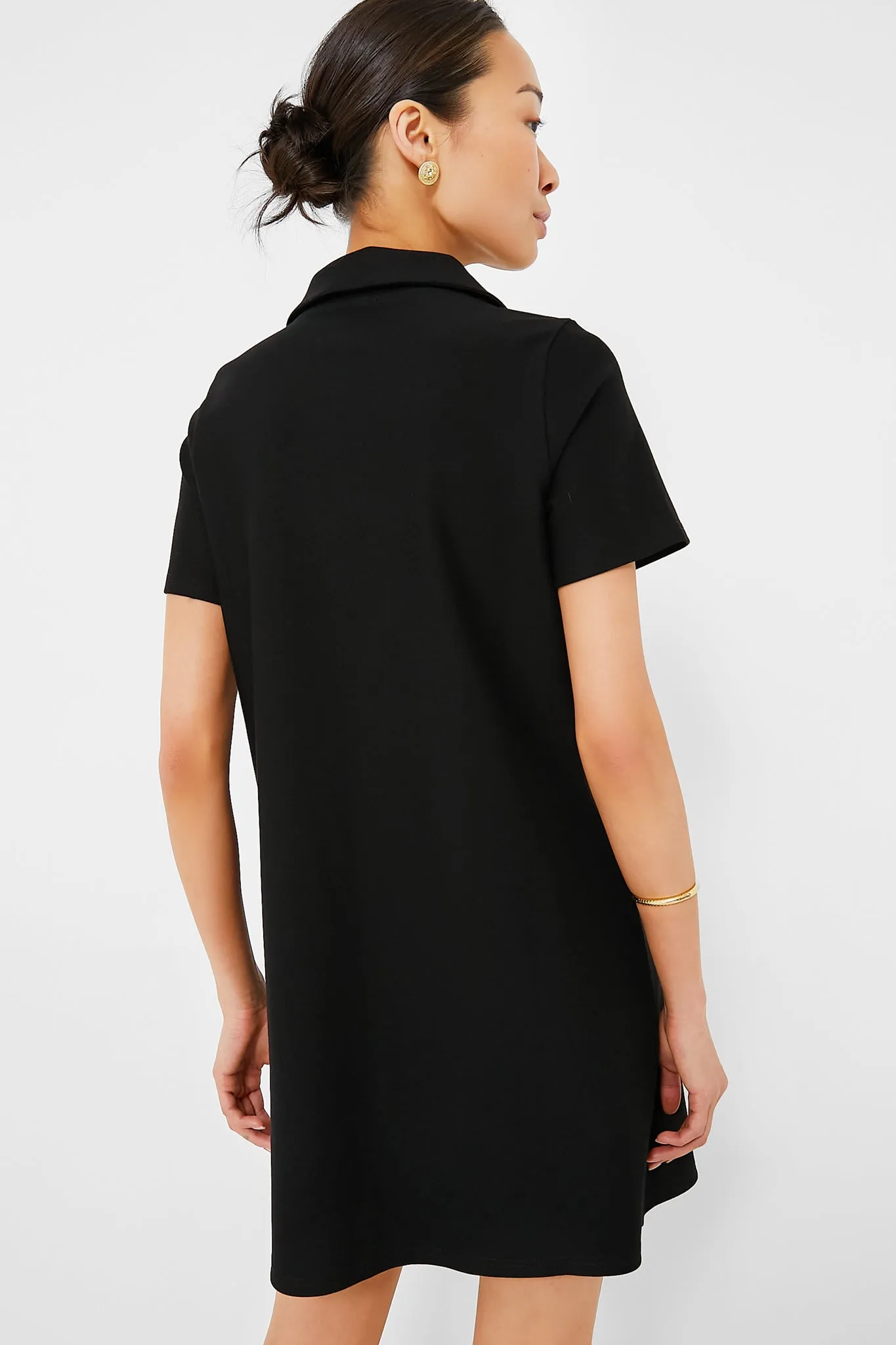 Noir Ponte Wright Polo Dress