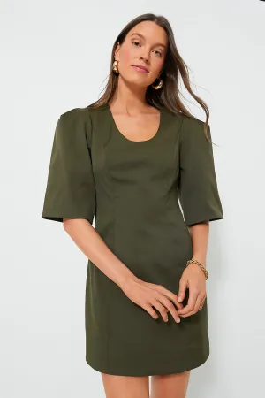 Olive Twill Ariella Dress