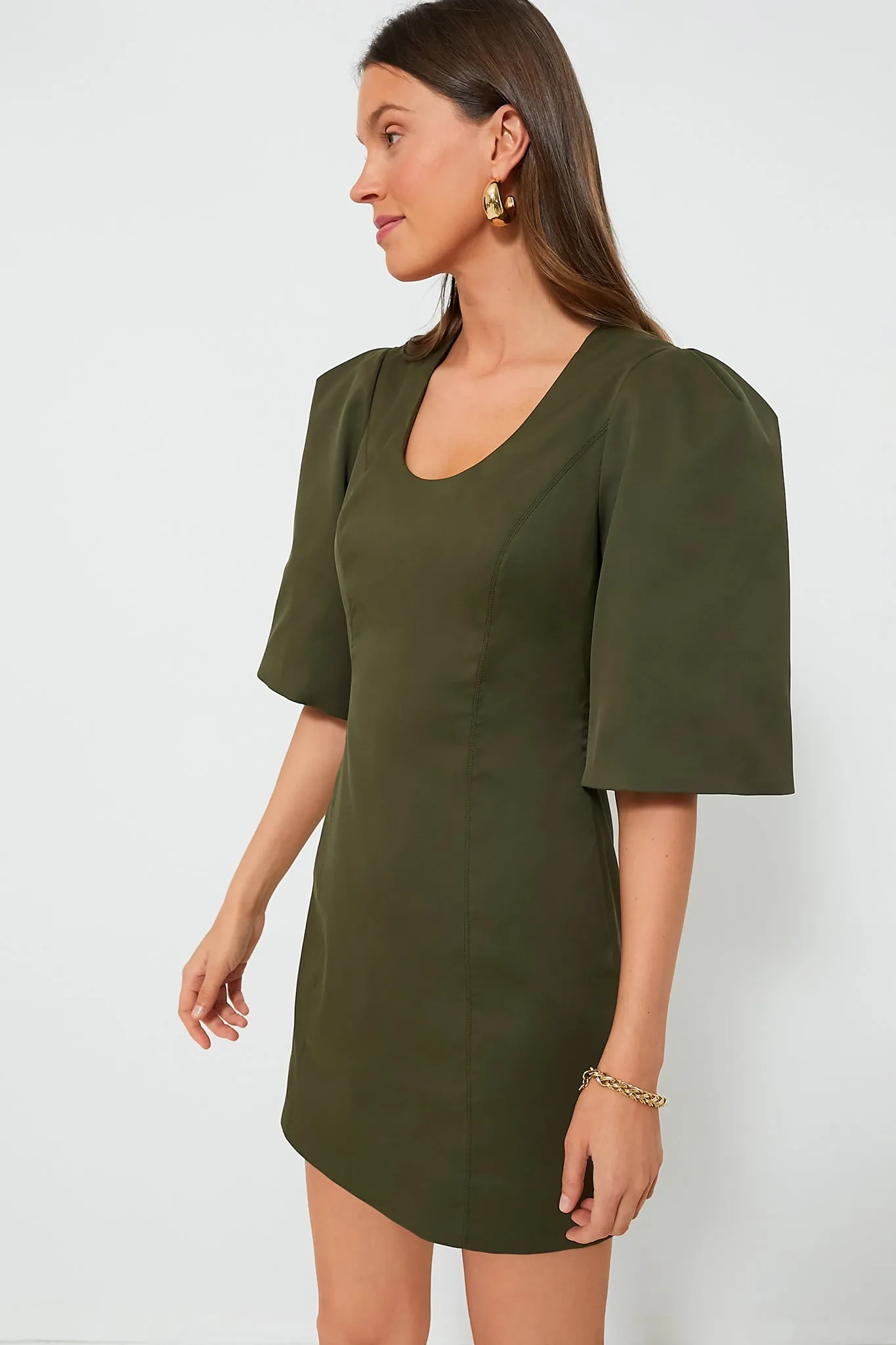 Olive Twill Ariella Dress