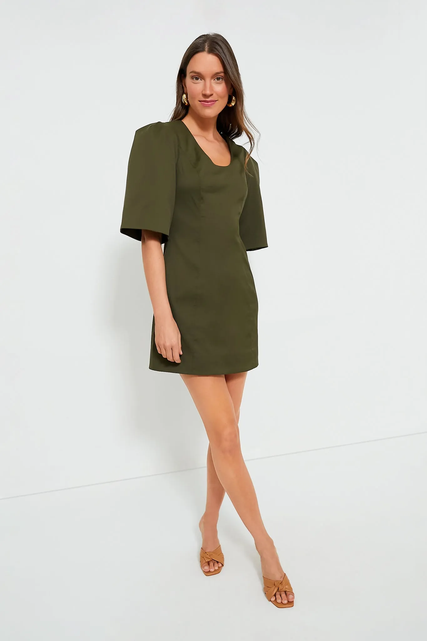 Olive Twill Ariella Dress