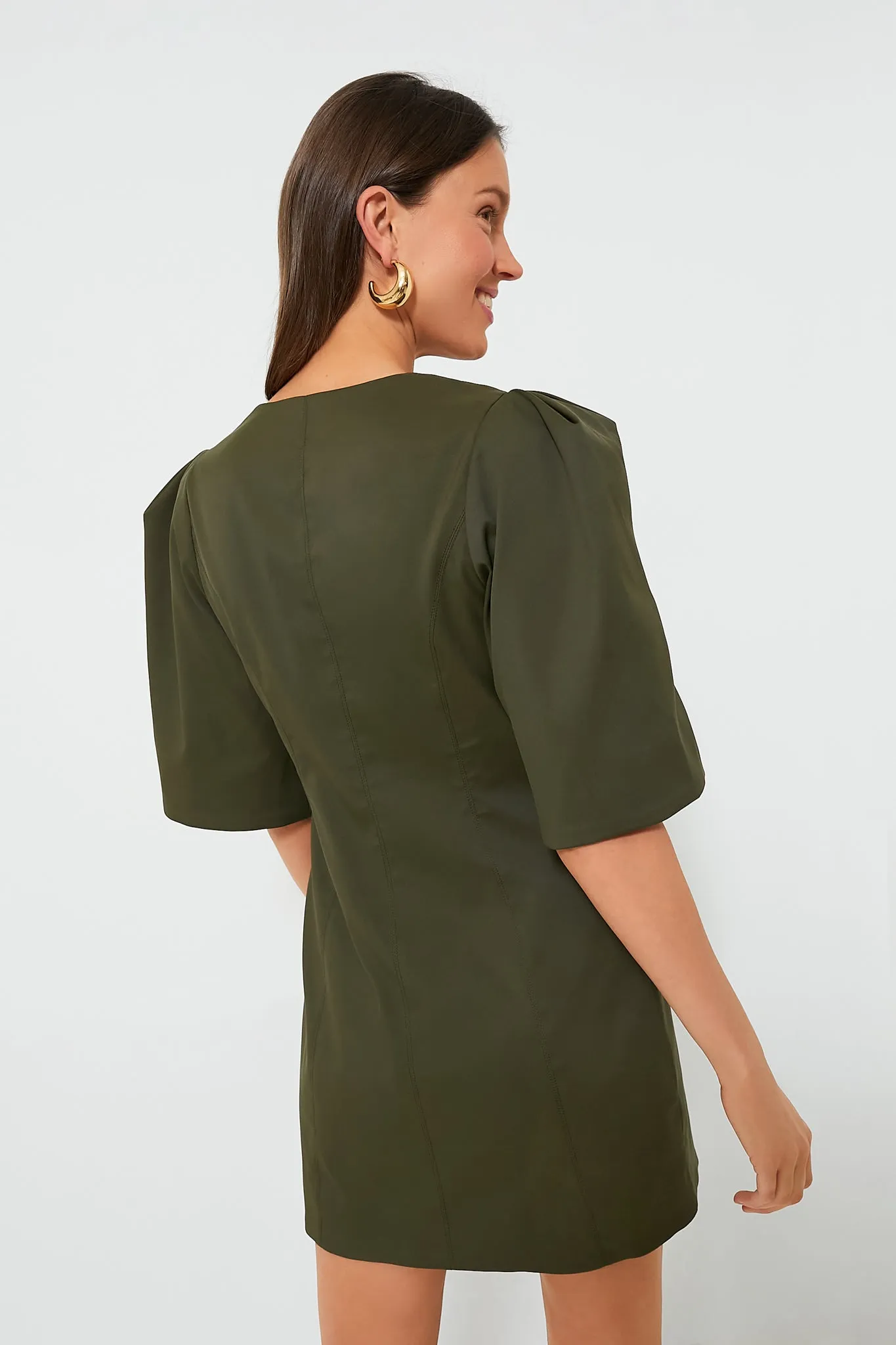 Olive Twill Ariella Dress