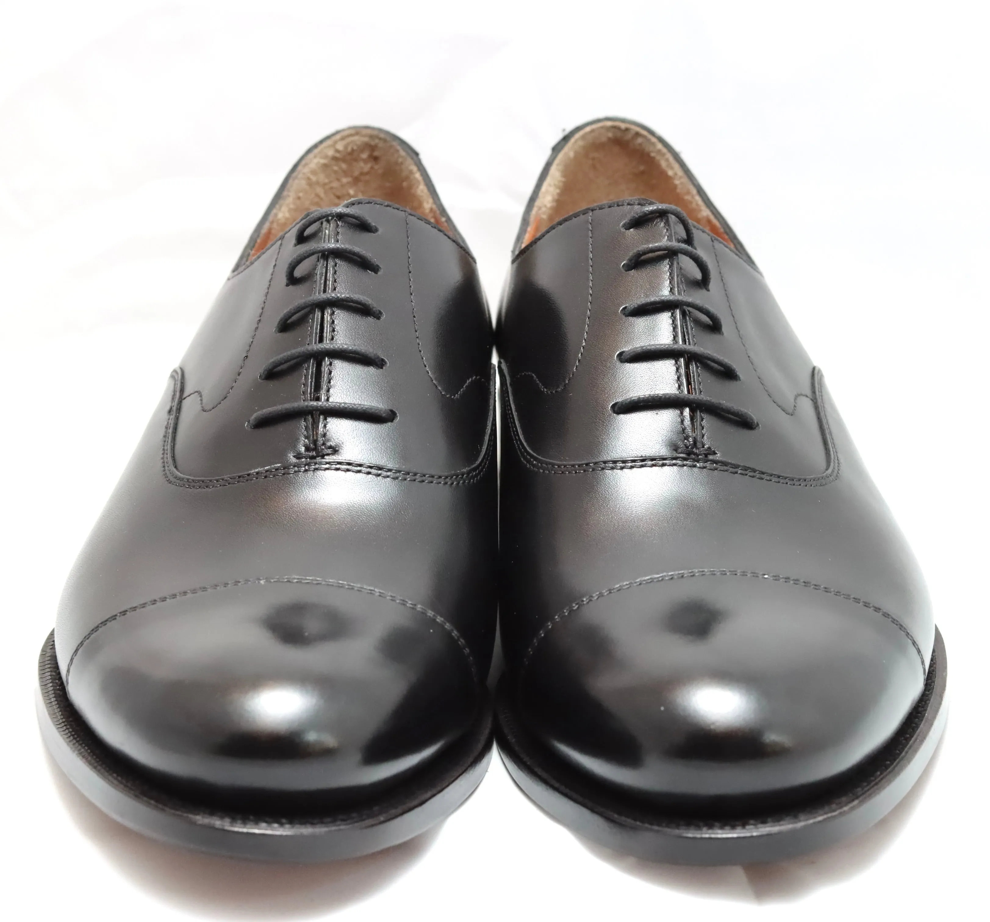 Oxford toecap |  Black  | Calf | wide fit