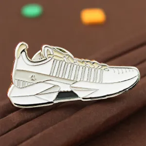 Peluche Trendy Shoe White Lapel Pin For Men