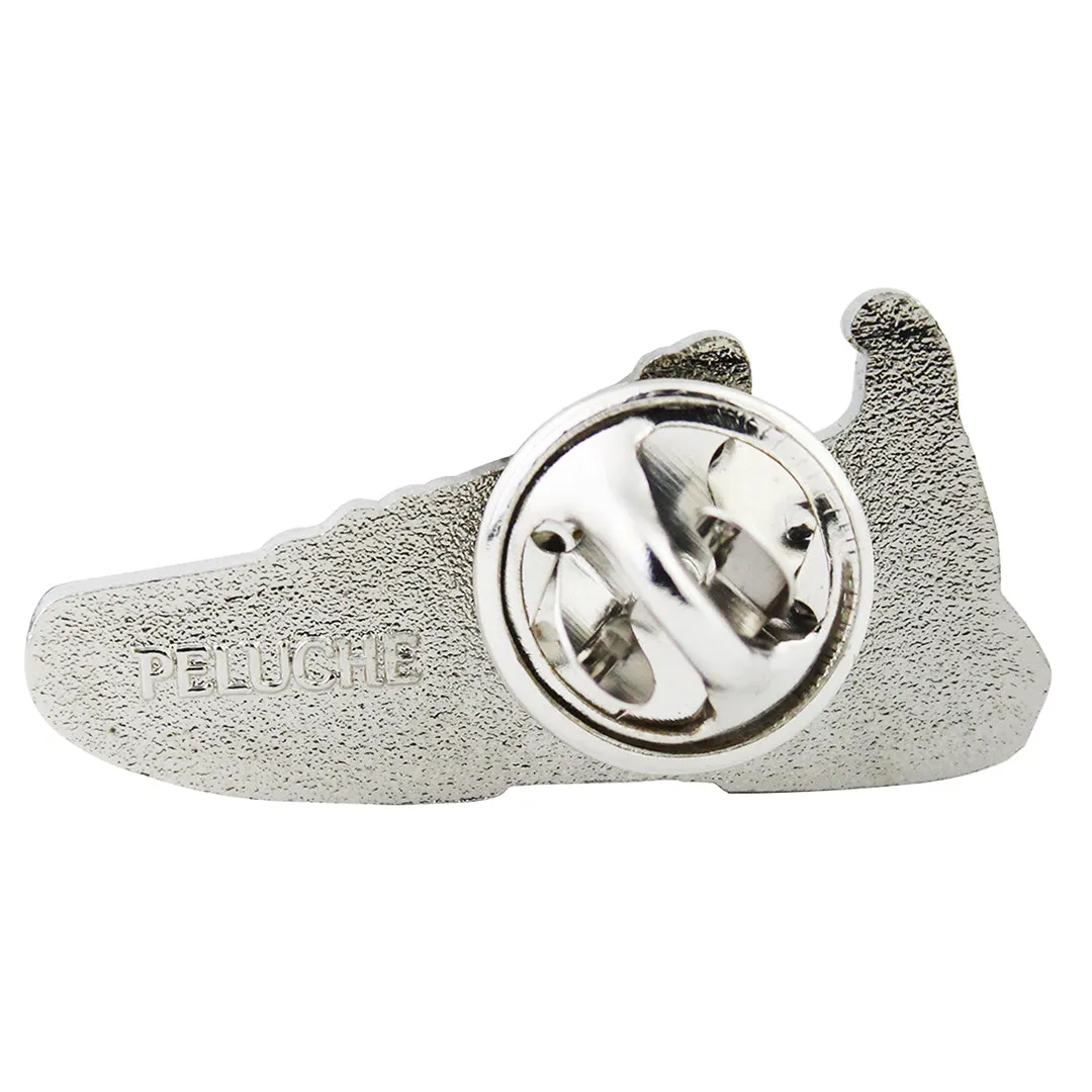 Peluche Trendy Shoe White Lapel Pin For Men