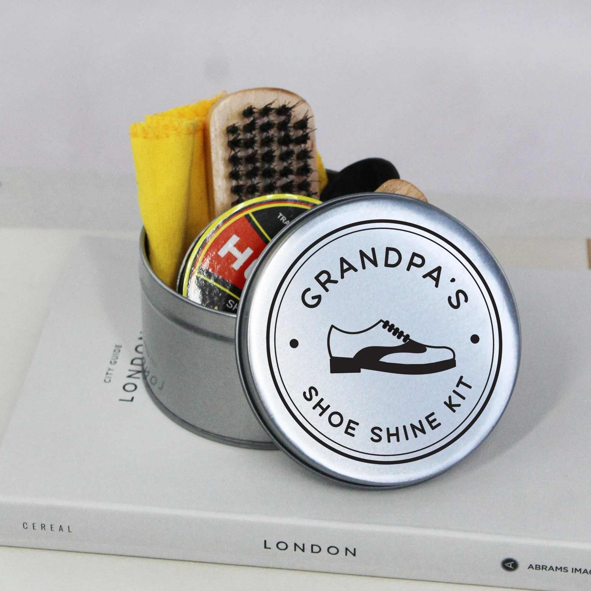 Personalised Dad’s Shoe / Boot Shine Kit in Tin Gift Box