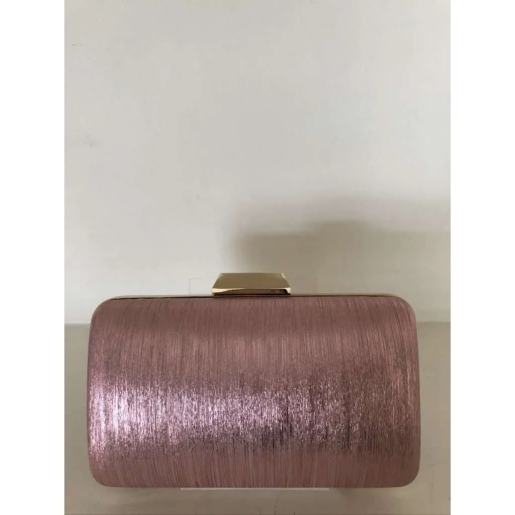 Pink/Rose Gold Simmer Box Clutch