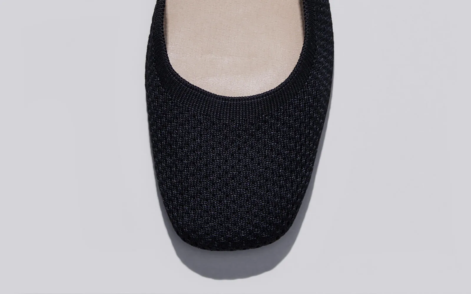 Plush Square Flats : Black