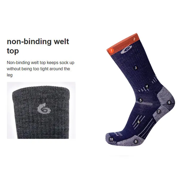 Point6 37.5 Hiking Essential Active Life Medium Crew Merino Sock