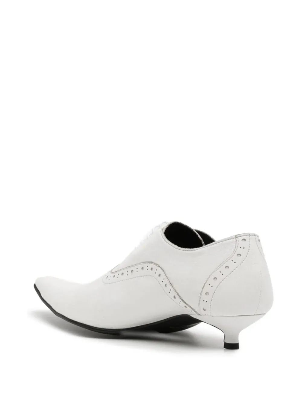 Pointed Oxford Shoes With Heel