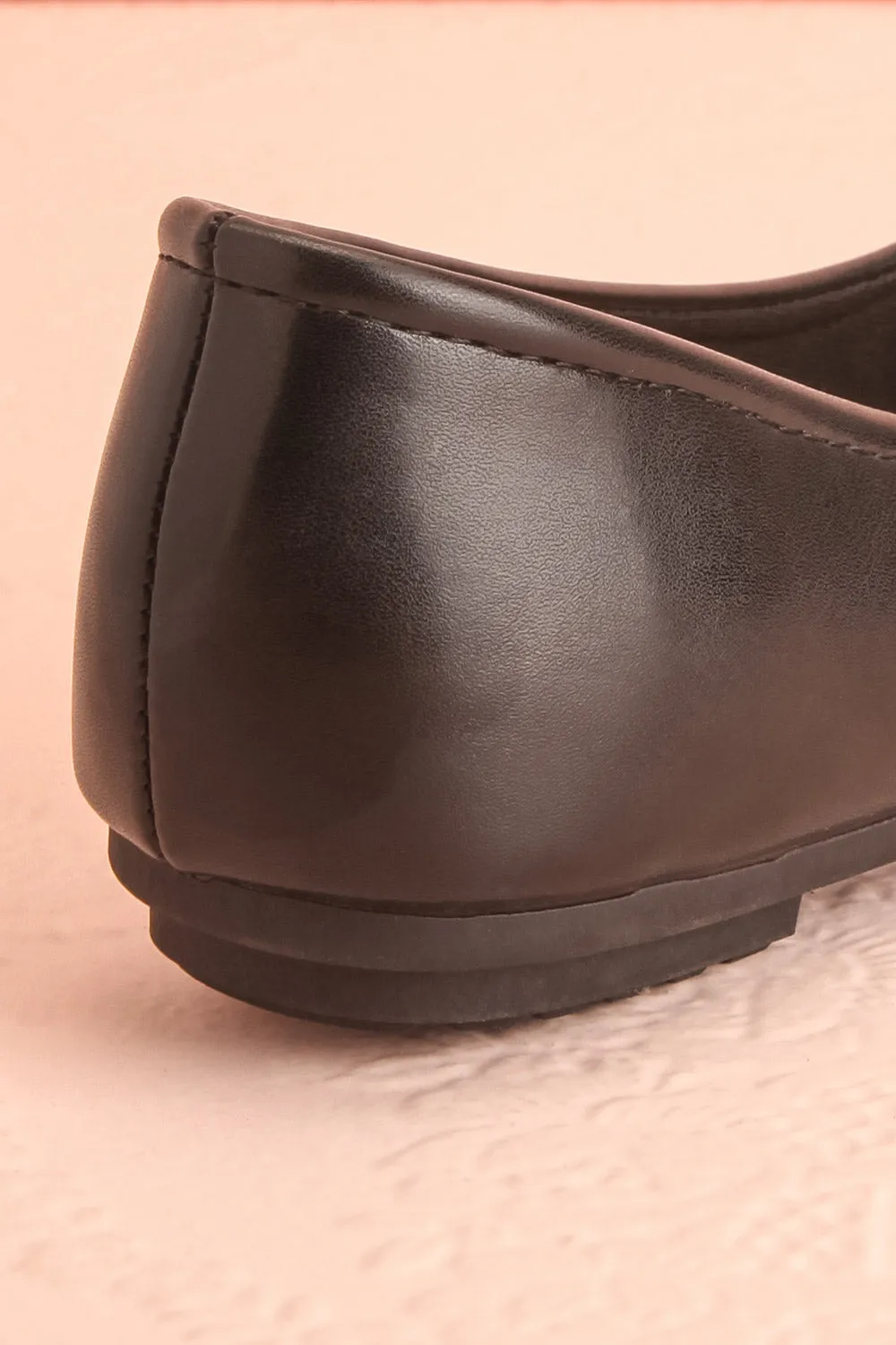 Premier Black | Ballerina Shoes w/ Metallic Bow Detail