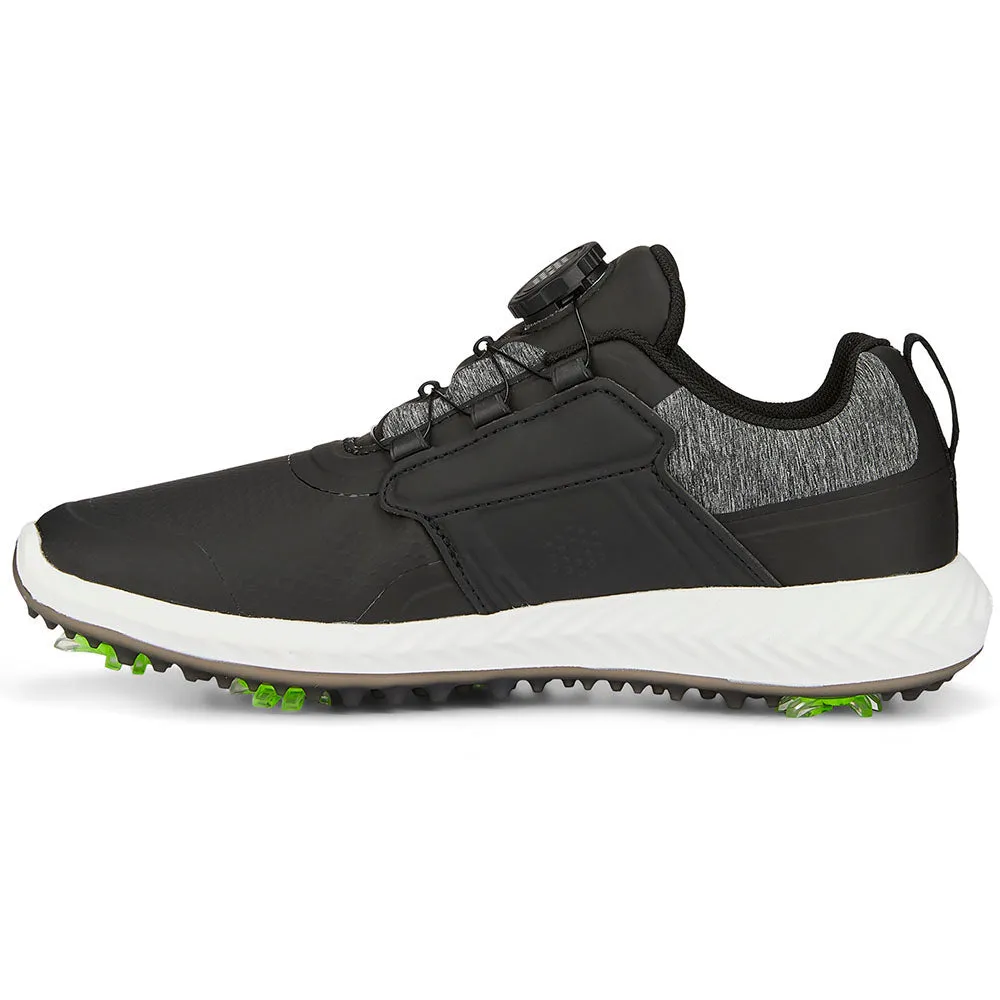 Puma Junior IGNITE PWRCAGE BOA Spiked Shoes - Black/Silver