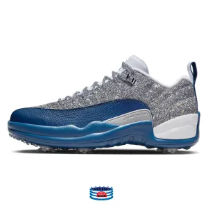 "Silver Glitter" Jordan 12 Retro Golf Shoes