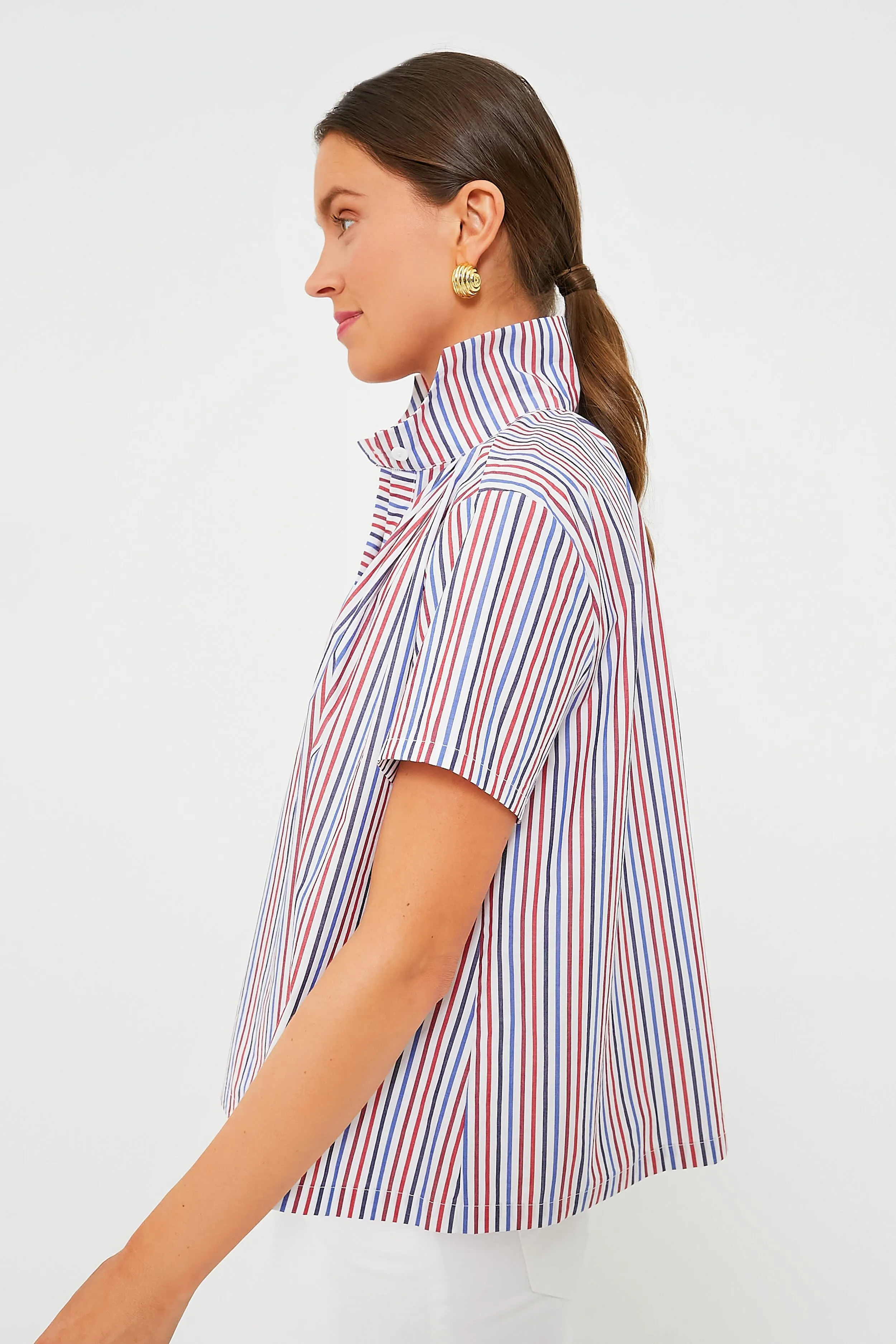 Red and Blue Stripe Finn Popover