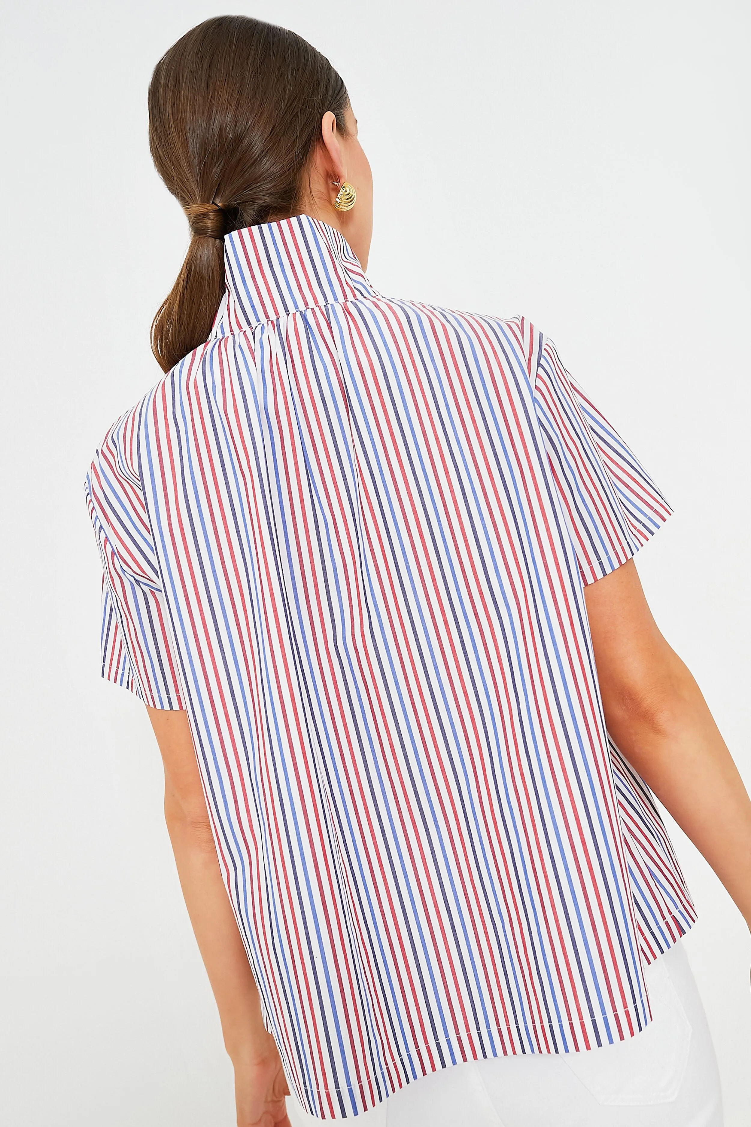 Red and Blue Stripe Finn Popover