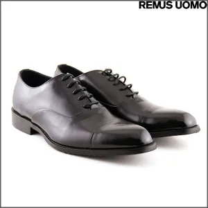 Remus Uomo Black Leather Oxford Black Shoe>>