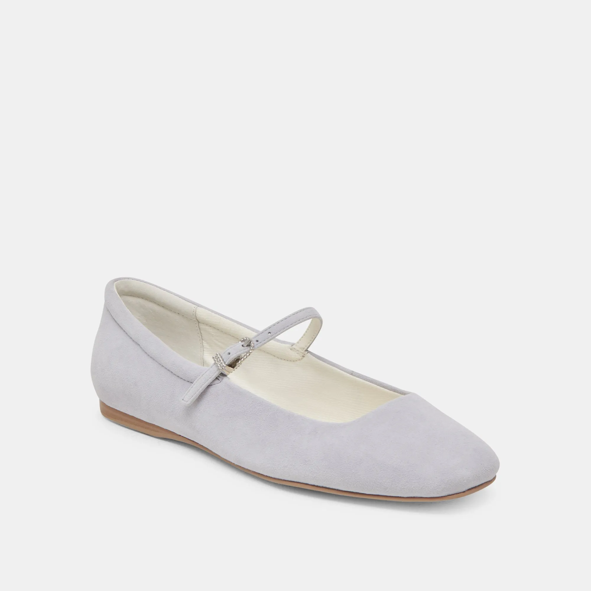 REYES BALLET FLATS DUSTY BLUE SUEDE