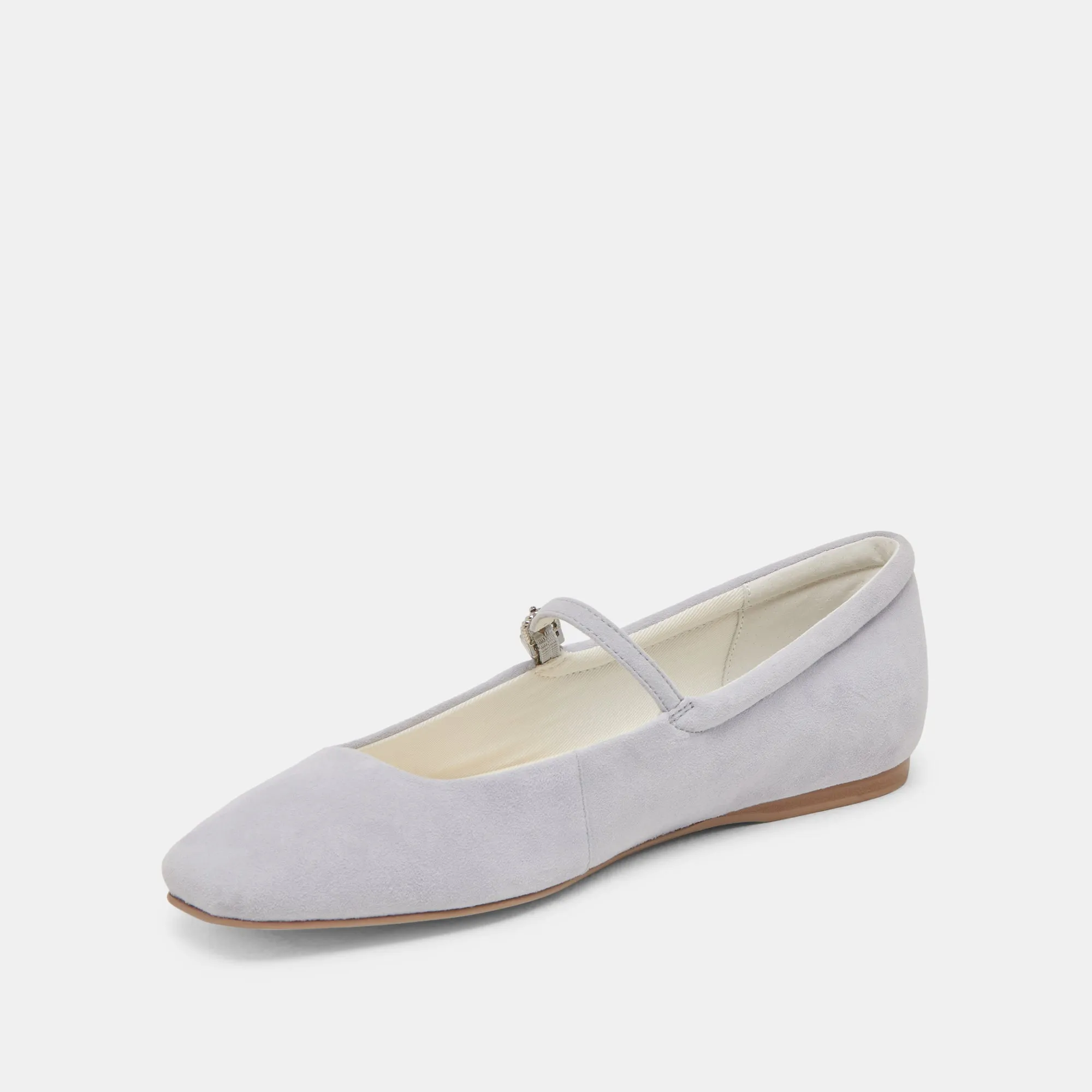 REYES BALLET FLATS DUSTY BLUE SUEDE