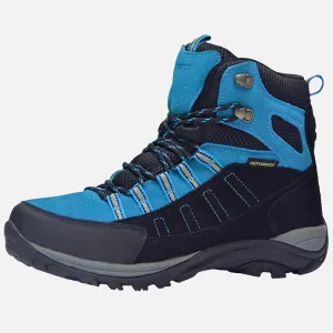 riemot Walking Boots for Men Blue Fully Waterproof High Rise Outdoor Hiking Shoes