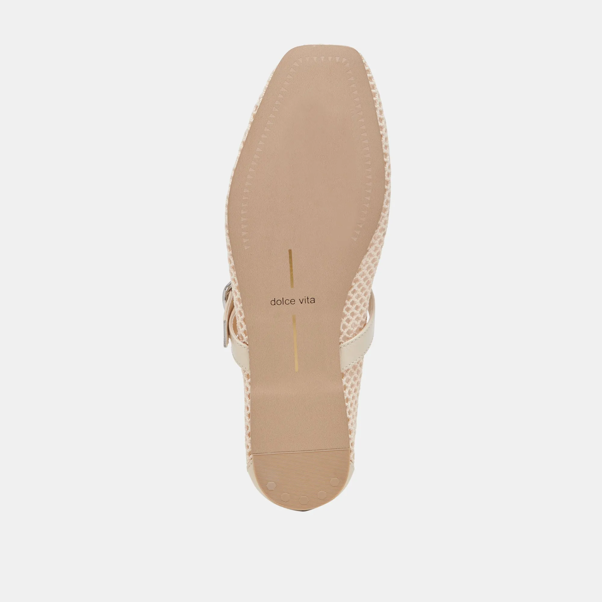 RODNI MESH BALLET FLATS CREME WOVEN MESH