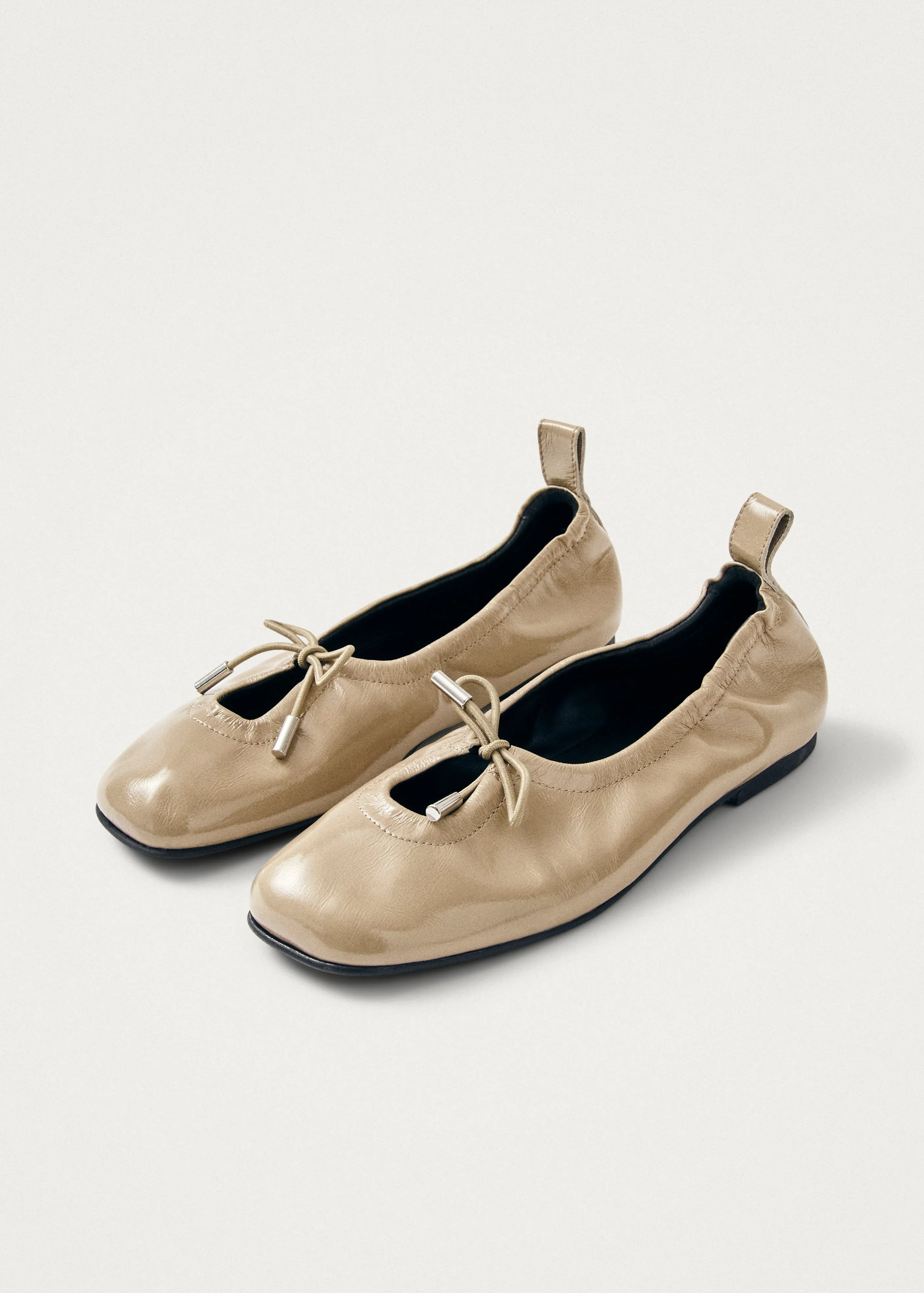 Rosalind Onix Beige Leather Ballet Flats