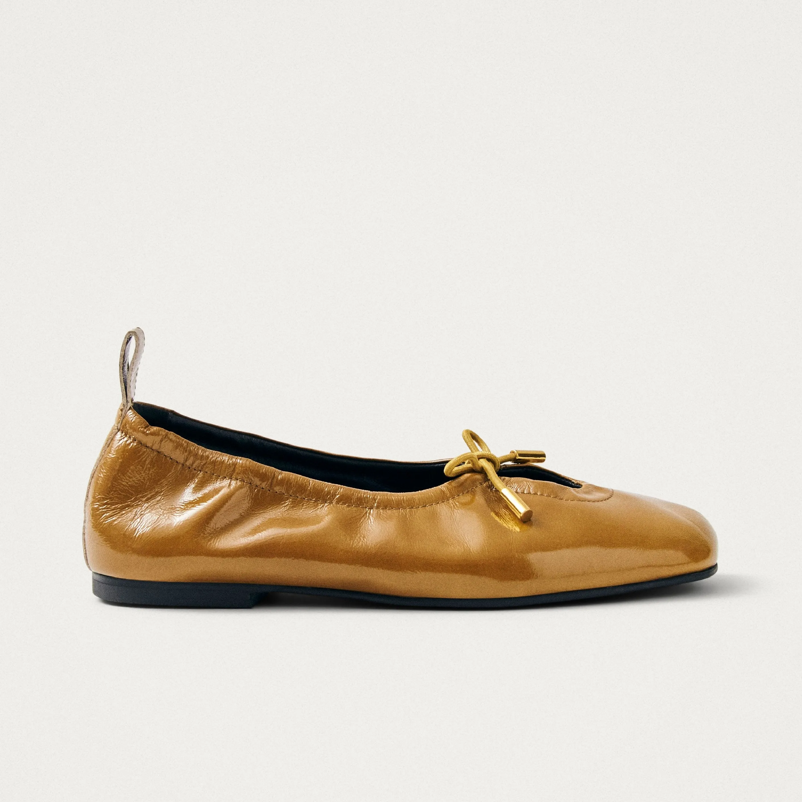 Rosalind Onix Caramel Leather Ballet Flats