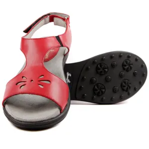 Sandbaggers: Women's Golf Sandals - Carrie Red