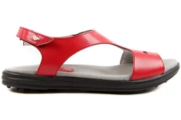 Sandbaggers: Women's Golf Sandals - Carrie Red