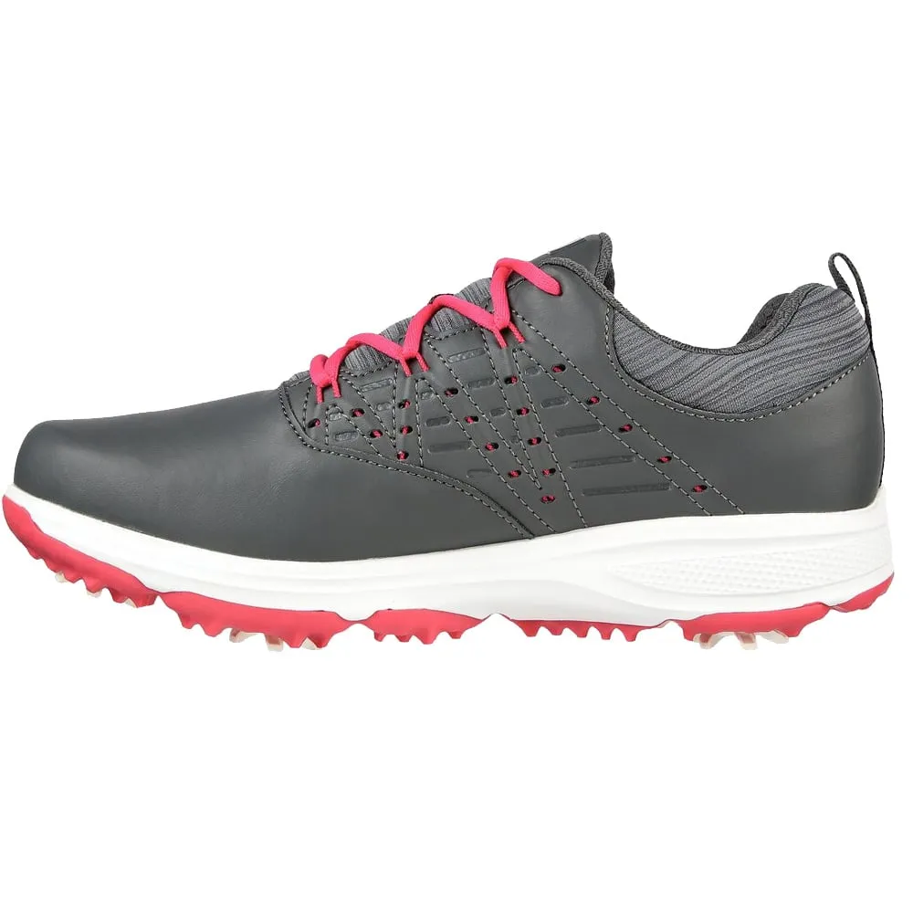 Skechers Ladies Go Golf Pro 2 Spiked Shoes - Charcoal/Pink