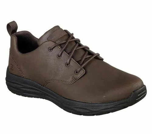 Skechers Mens 65624/CHOC Chocolate  Harsen-Rendo Lace Up Casual Shoes