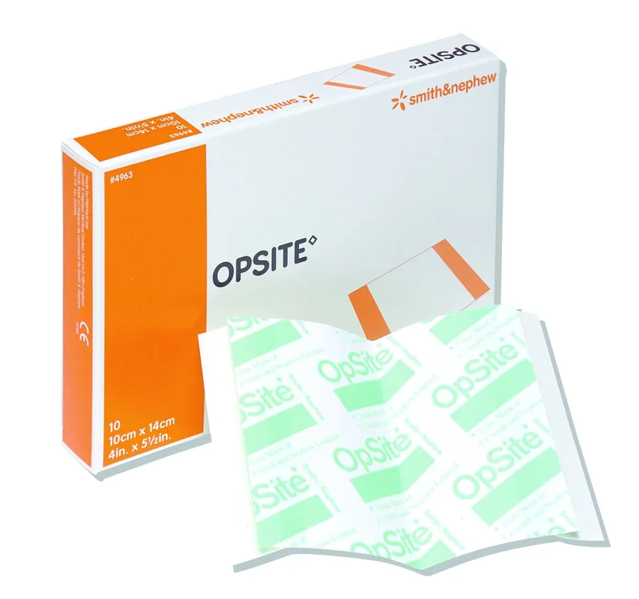 Smith & Nephew 4542 Opsite Transparent Adhesive Dressing, Water Proof Film, Moisture Vapor Permeable 28cm x 10cm