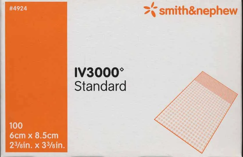 Smith & Nephew 4924 Iv3000 Transparent Adhesive Film Dressing 6cm x 8.5cm