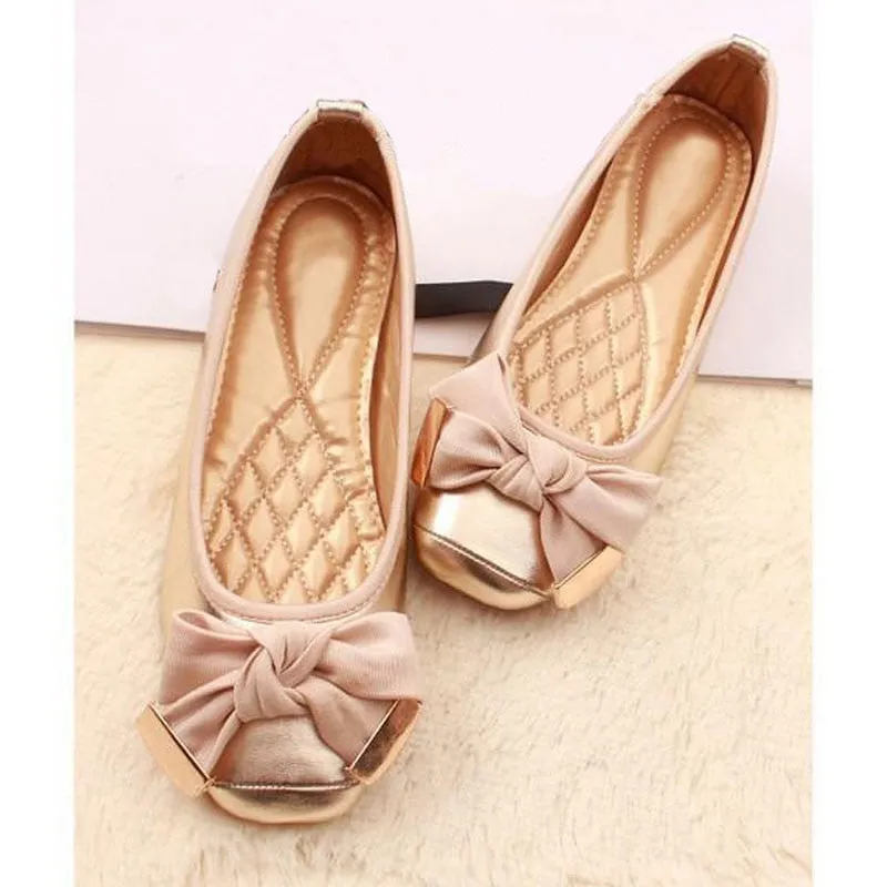 Spring Autumn Soft Leather Flats for Women Sweet Flat Heel Fashion Women's Flats Office Laides Brand Shoes Woman Plus Size 41