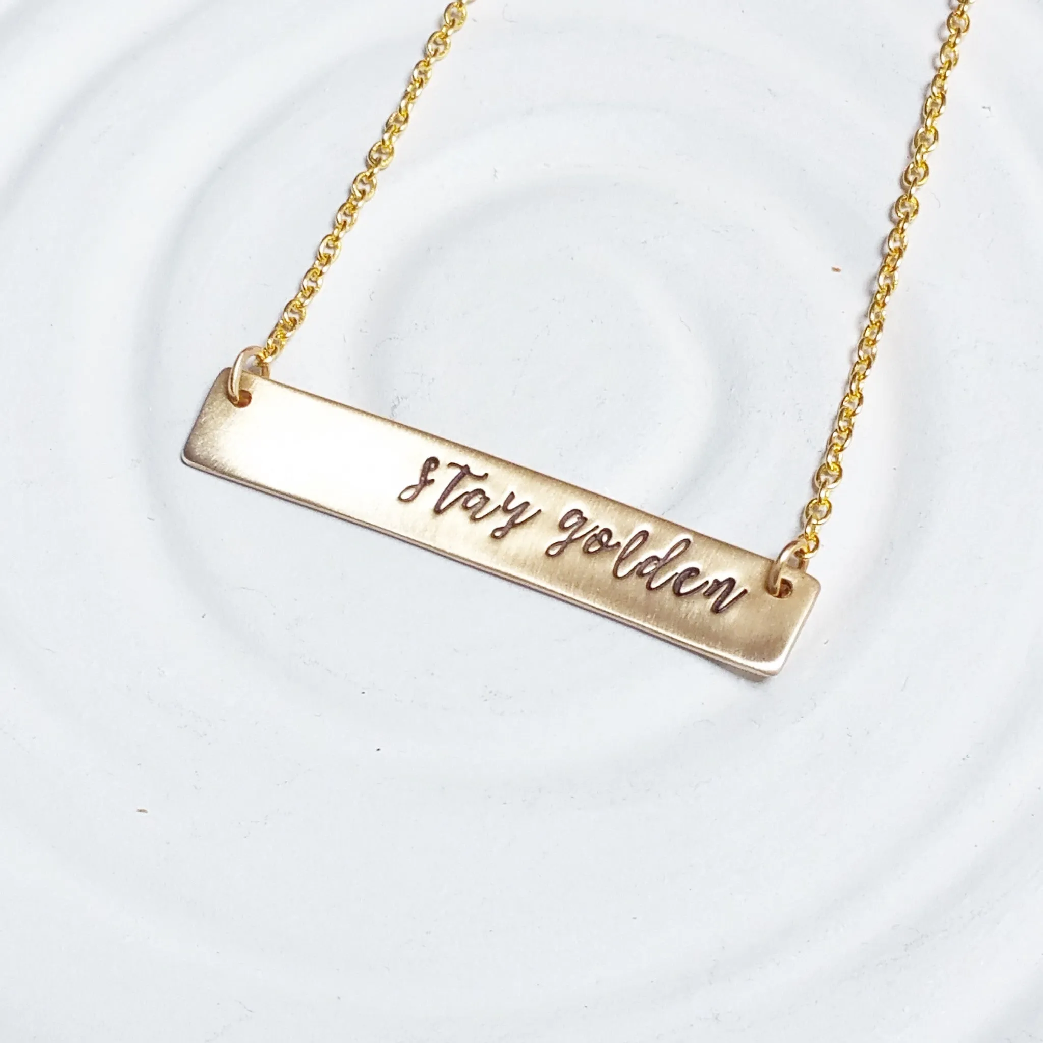 Stay Golden | Golden Glow Bar Necklace