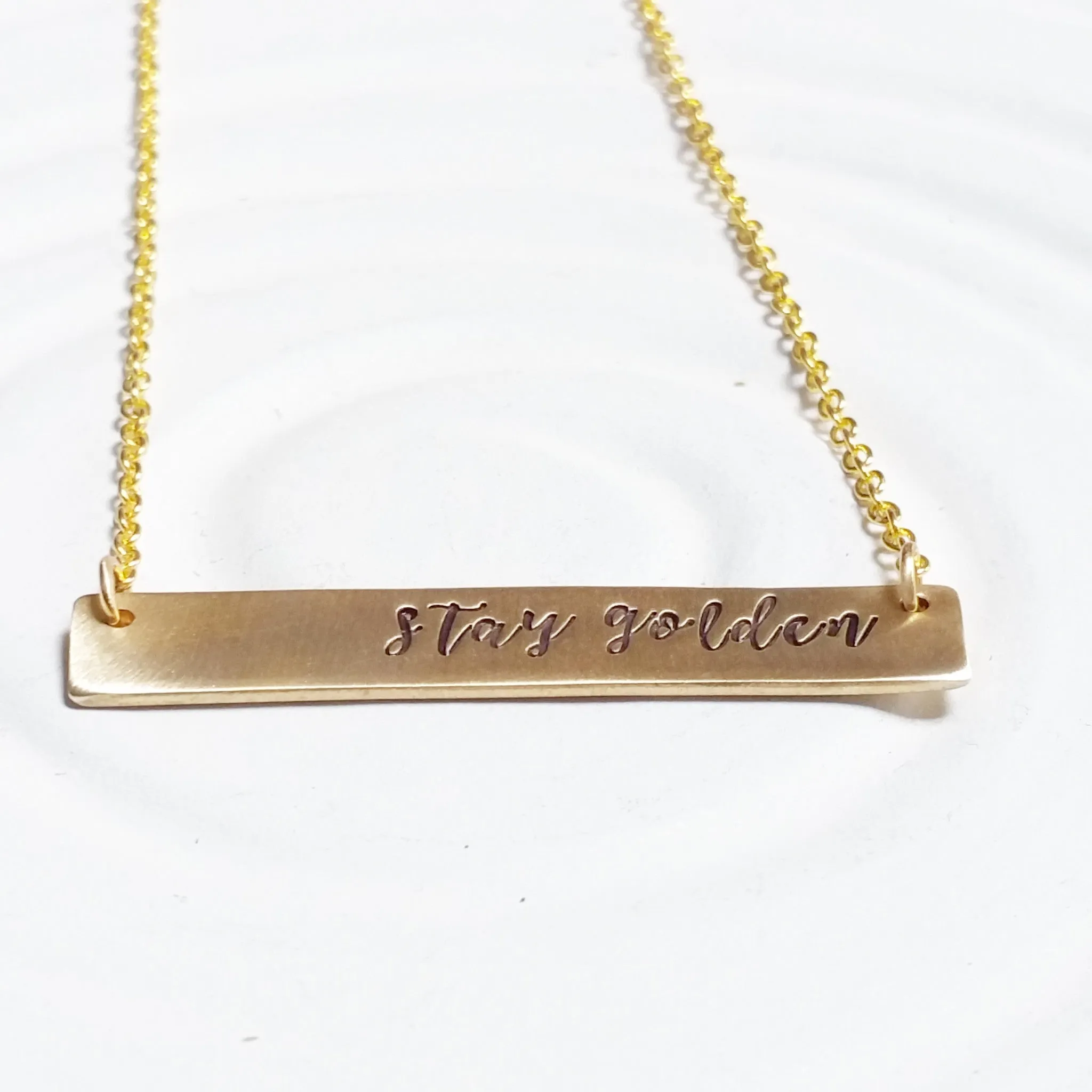 Stay Golden | Golden Glow Bar Necklace