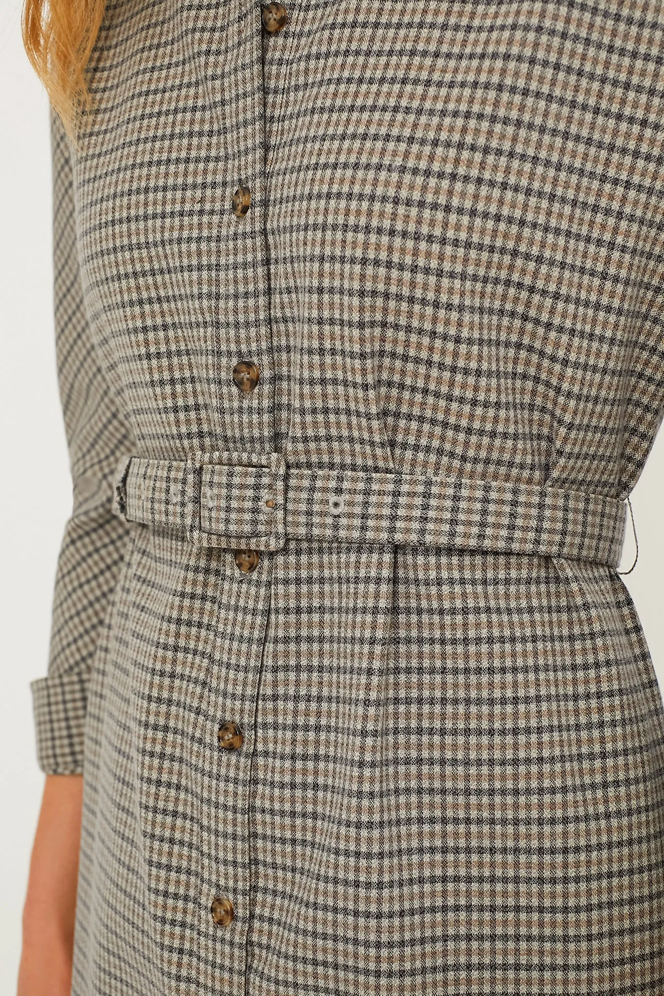 Sycamore Check Belted Vera Dress