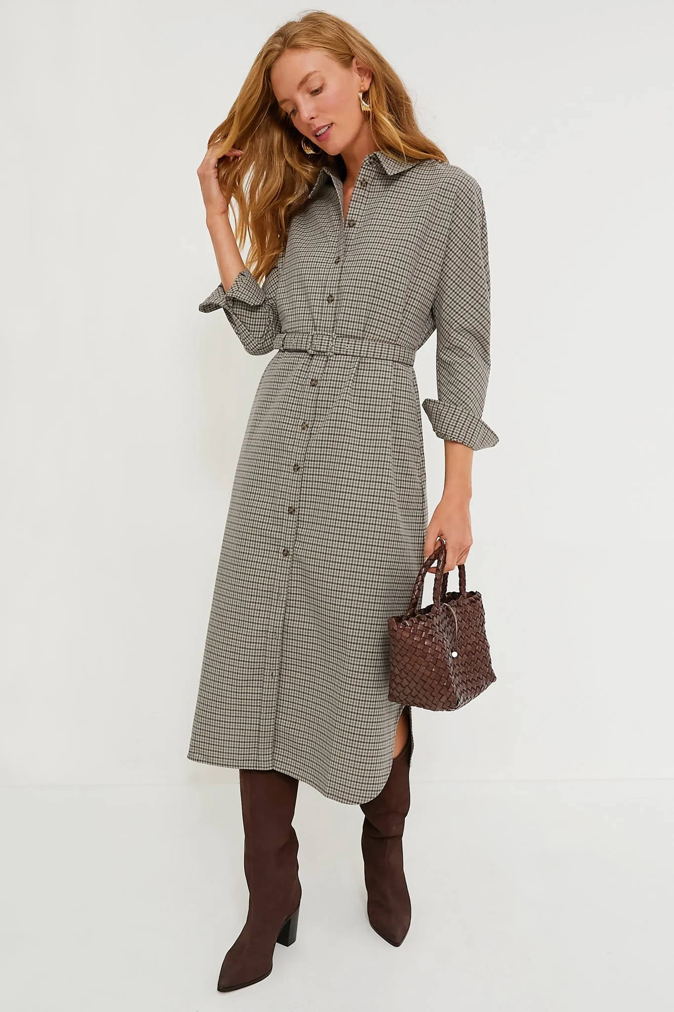 Sycamore Check Belted Vera Dress