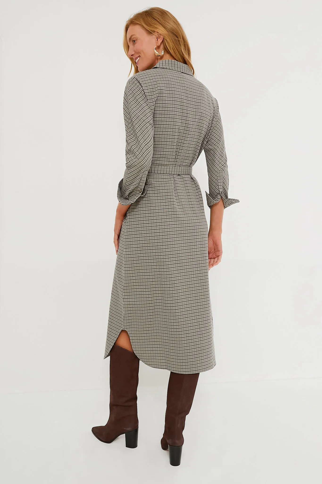 Sycamore Check Belted Vera Dress